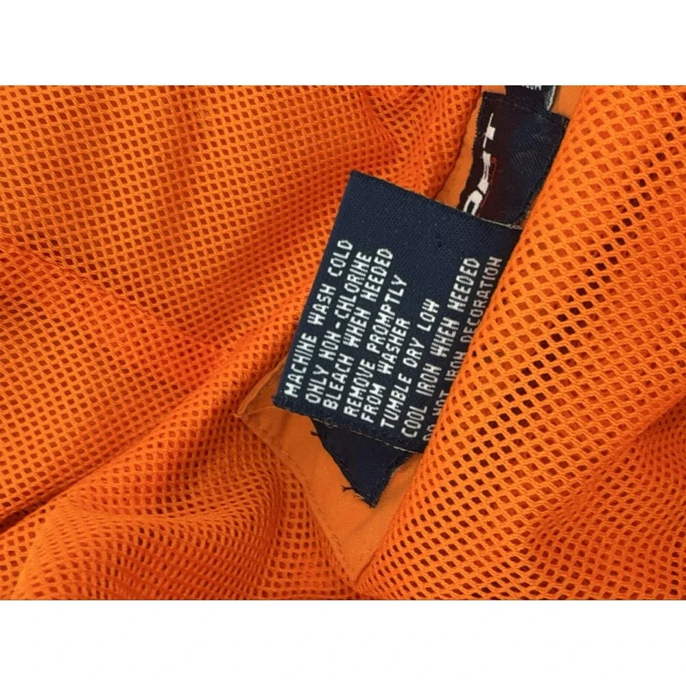 Polo Sport Ralph Lauren Hooded Windbreaker Jacket Men's XL Orange Navy Blue